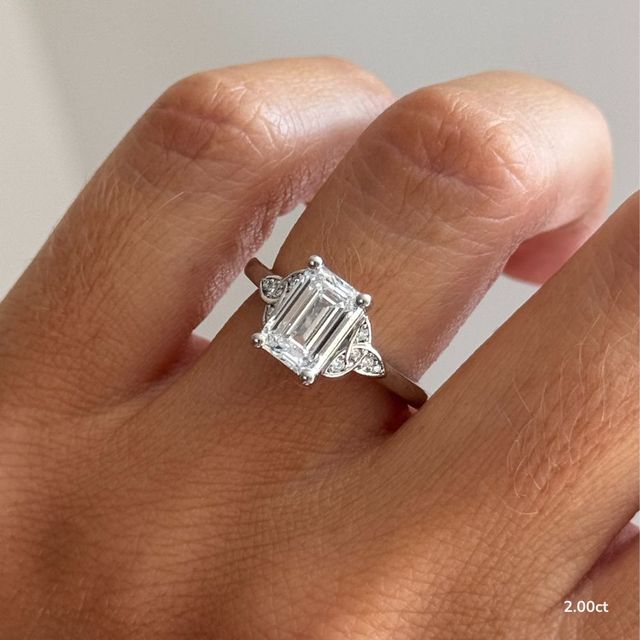 Celtic Song White Gold Vintage Engagement Ring