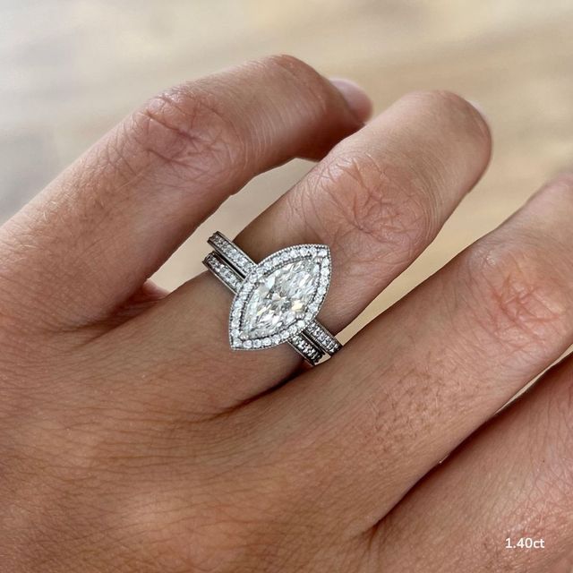Alika White Gold Halo Engagement Ring