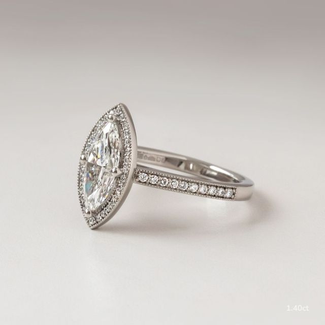 Alika White Gold Halo Engagement Ring