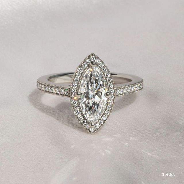 Alika White Gold Halo Engagement Ring