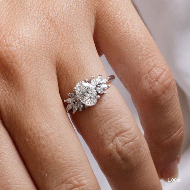 Anastasia White Gold Unique Engagement Ring