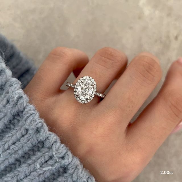 Augusta White Gold Halo Engagement Ring