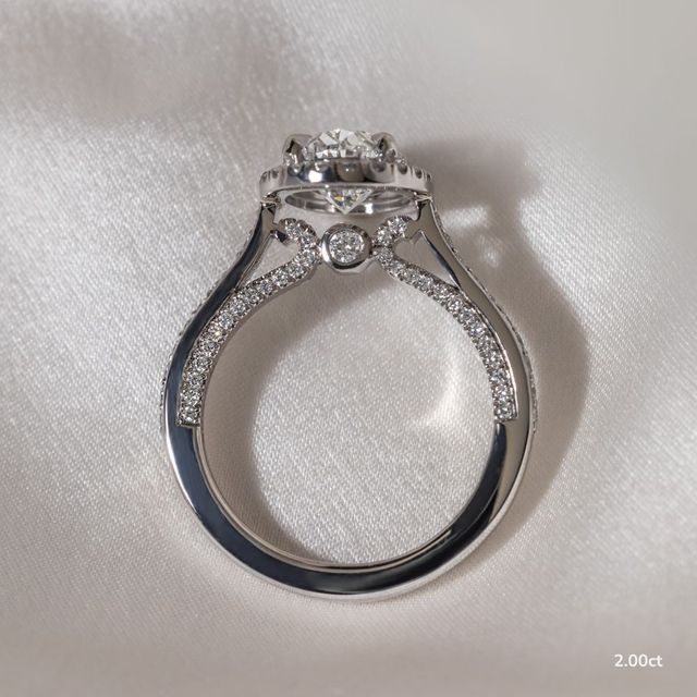 Augusta White Gold Halo Engagement Ring