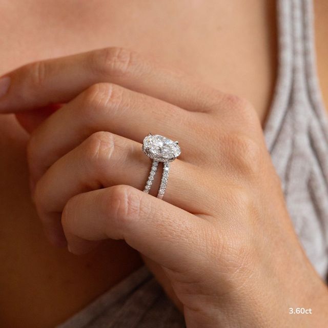 Samara Platinum Hidden Halo Engagement Ring