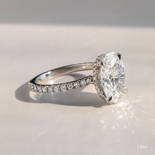 Samara Platinum Hidden Halo Engagement Ring