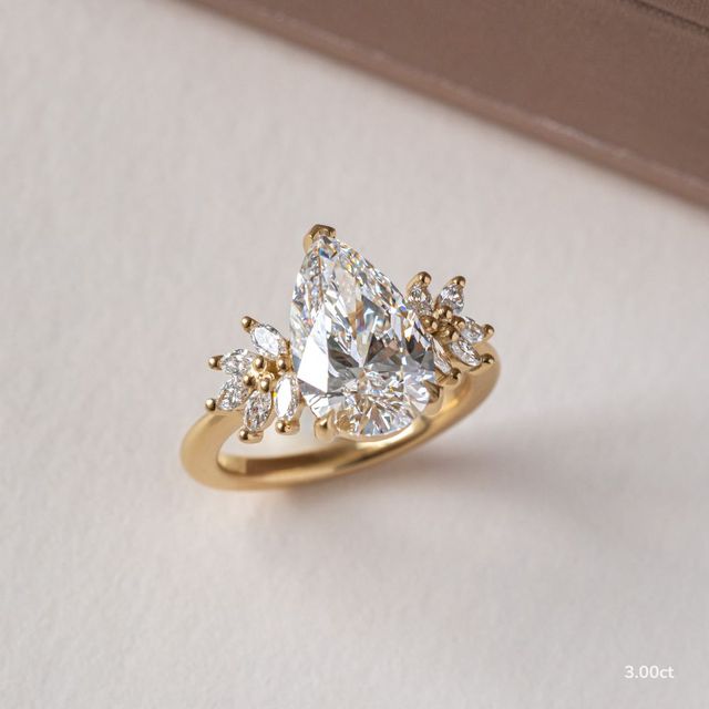 Anastasia Yellow Gold Unique Engagement Ring