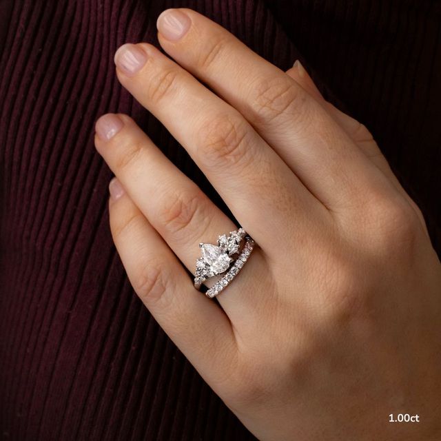 Luz De La Luna Platinum Unique Engagement Ring