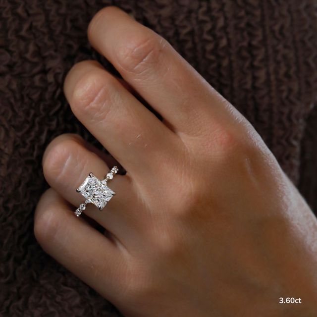Veronica Platinum Pave Engagement Ring