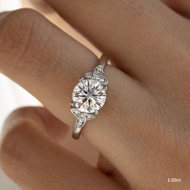 Celtic Song White Gold Vintage Engagement Ring