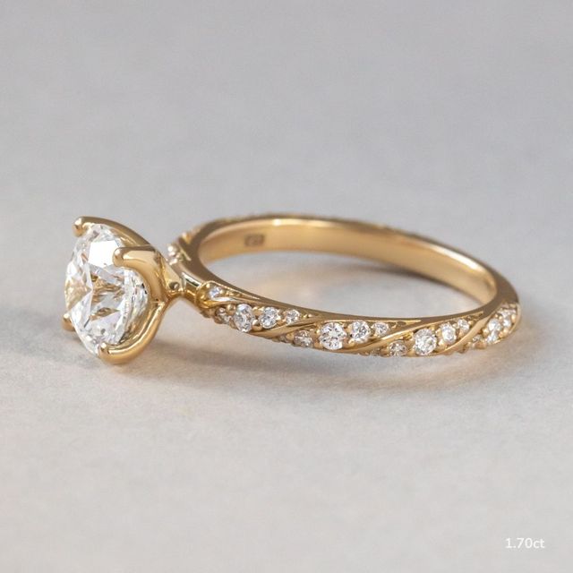 Fior Yellow Gold Unique Engagement Ring