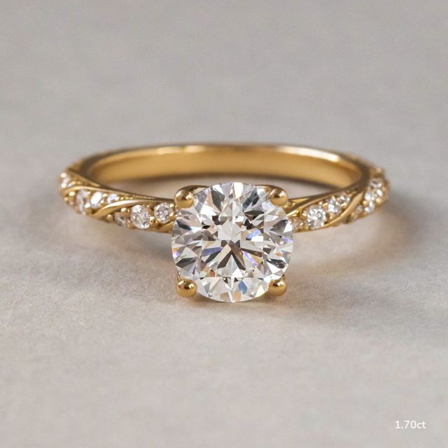 Fior Yellow Gold Unique Engagement Ring