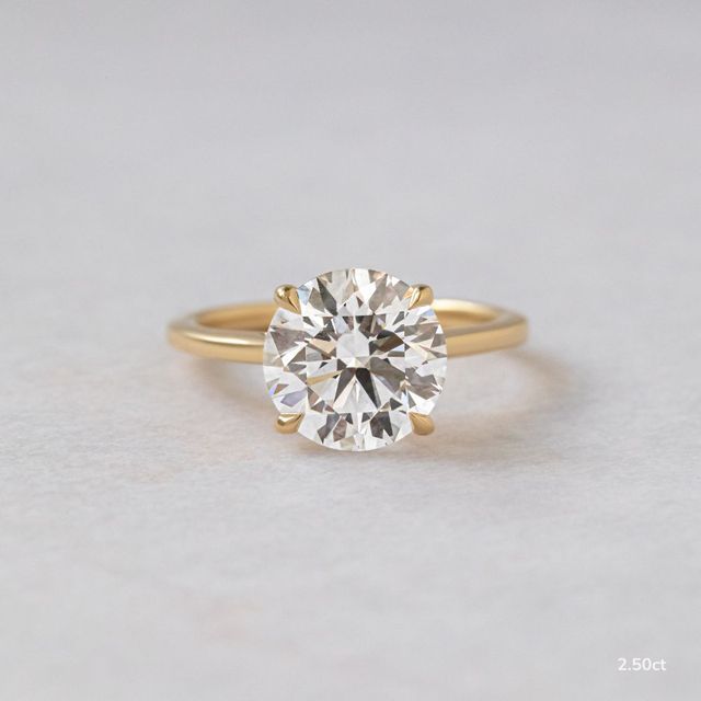 Firework Yellow Gold Solitaire Engagement Ring