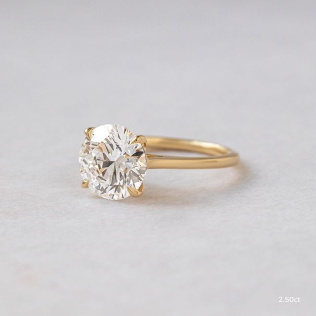 Firework Yellow Gold Solitaire Engagement Ring