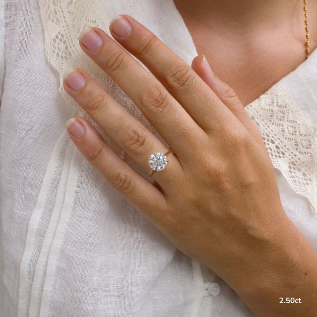 Firework Yellow Gold Solitaire Engagement Ring