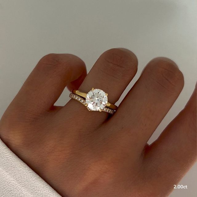 Firework Yellow Gold Solitaire Engagement Ring