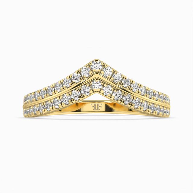 Azalea Yellow Gold Diamond Wedding Ring