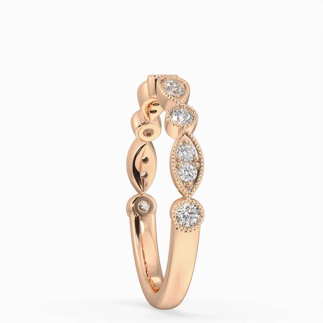 Esther Rose Gold Half Eternity Wedding Ring