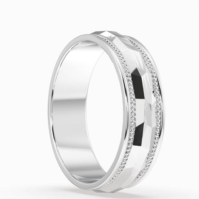 Usher White Gold Men's Wedding Ring