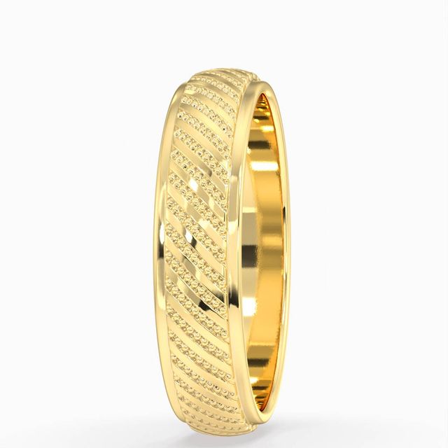 Cooper Yellow Gold Miligrain Men's Wedding Ring