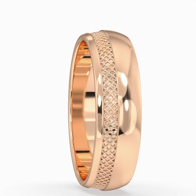 Mason Rose Gold Plain Wedding Ring