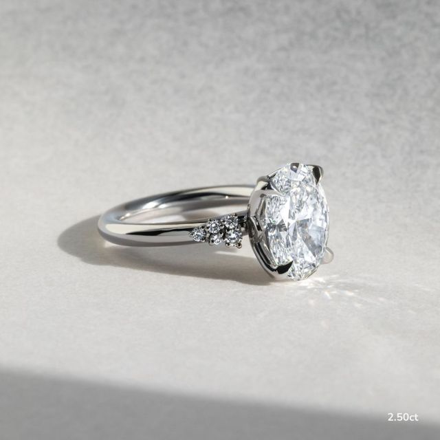 Everest White Gold Flower Engagement Ring