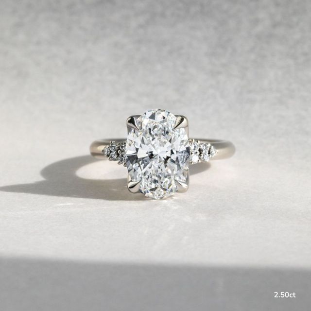 Everest White Gold Flower Engagement Ring