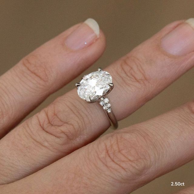 Everest White Gold Flower Engagement Ring