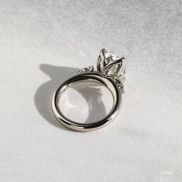 Everest White Gold Flower Engagement Ring