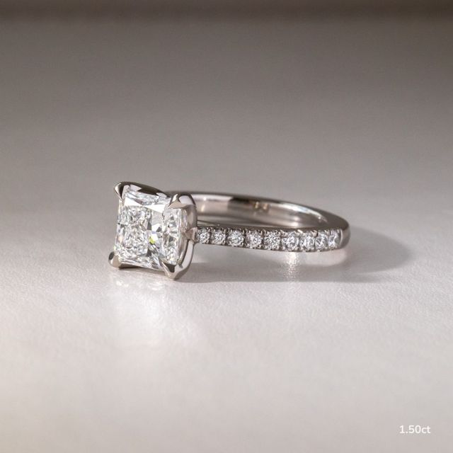 White Gold Petite Pavé Diamond Ring
