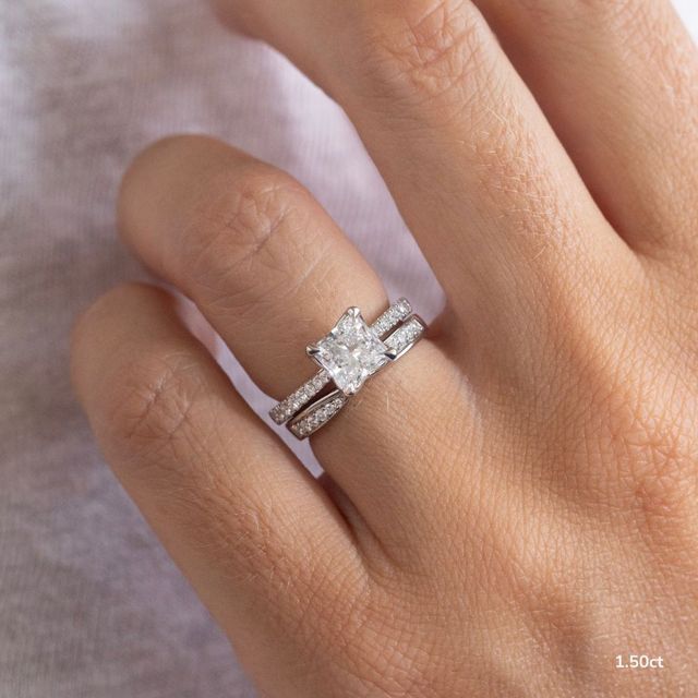 White Gold Petite Pavé Diamond Ring