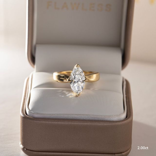 Vri Yellow Gold Solitaire Engagement Ring