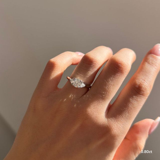 Ciara White Gold Trilogy Engagement Ring