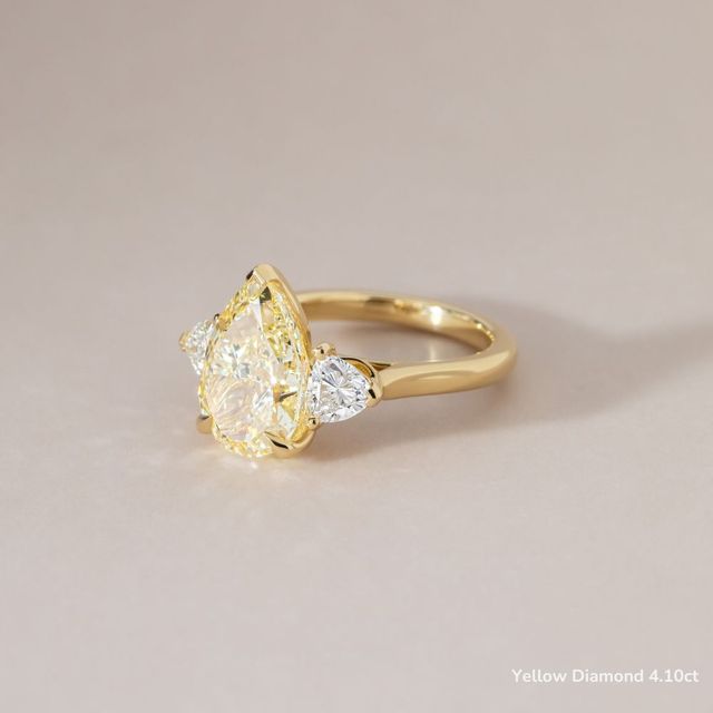 Ciara Yellow Gold Trilogy Engagement Ring
