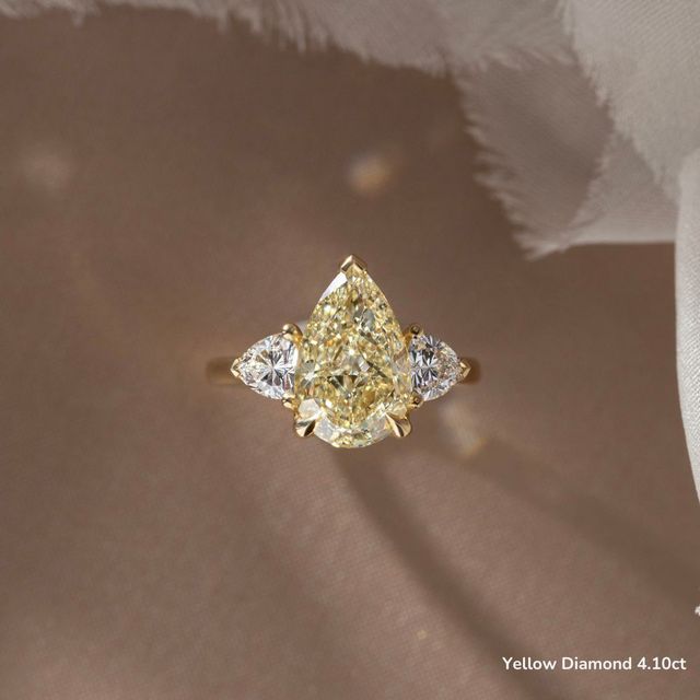 Ciara Yellow Gold Trilogy Engagement Ring