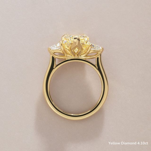 Ciara Yellow Gold Trilogy Engagement Ring