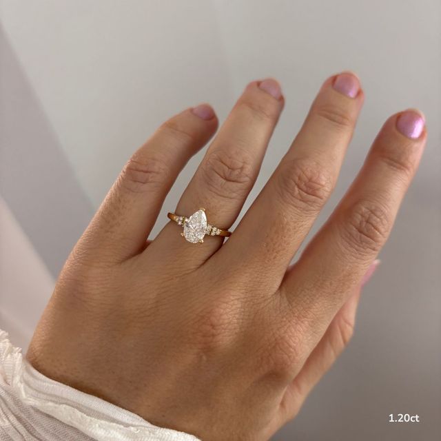 Everest Yellow Gold Cluster Engagement Ring