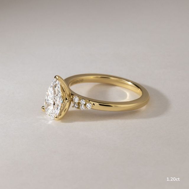 Everest Yellow Gold Cluster Engagement Ring
