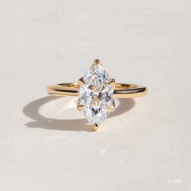 Elswin Yellow Gold Solitaire Engagement Ring
