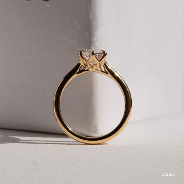 Elswin Yellow Gold Solitaire Engagement Ring