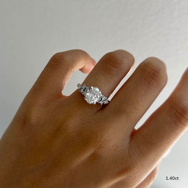 Everest White Gold Flower Engagement Ring