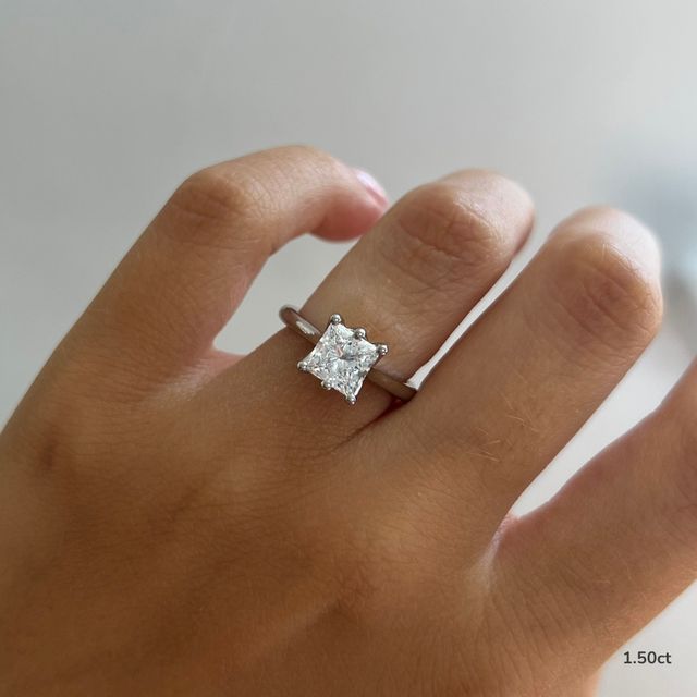Elswin White Gold Solitaire Engagement Ring