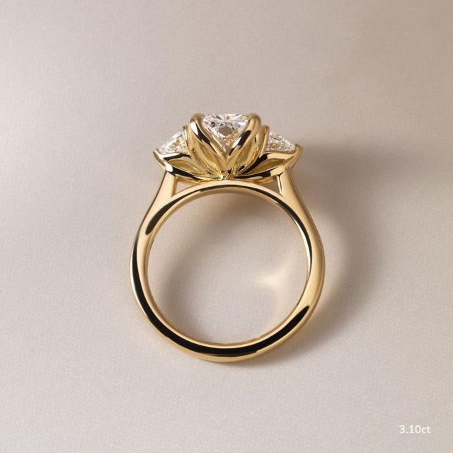 Ciara Yellow Gold Trilogy Engagement Ring