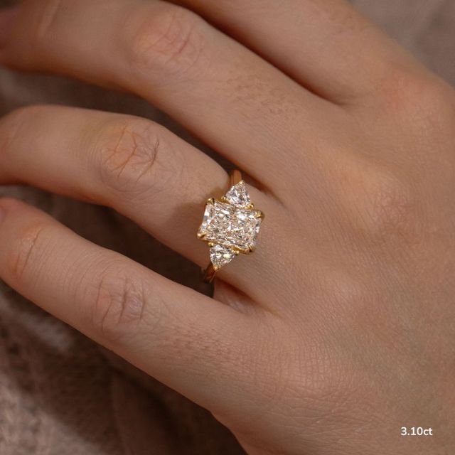 Ciara Yellow Gold Trilogy Engagement Ring