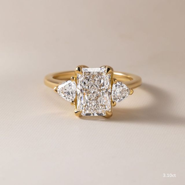 Ciara Yellow Gold Trilogy Engagement Ring