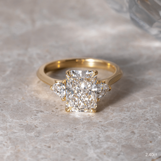 Manilla Yellow Gold Trilogy Engagement Ring