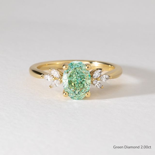 Adriana Yellow Gold Flower Engagement Ring