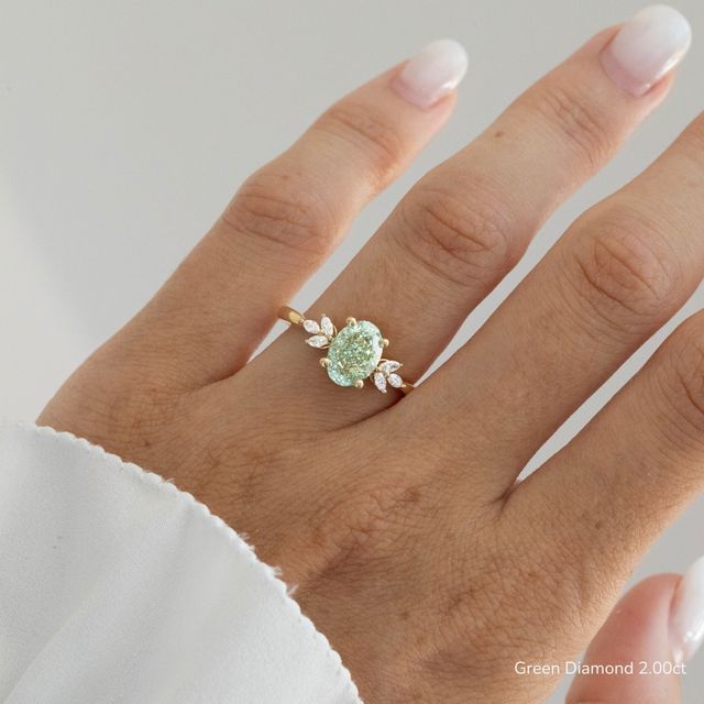 Adriana Yellow Gold Flower Engagement Ring
