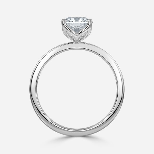 Delaila White Gold Flower Engagement Ring