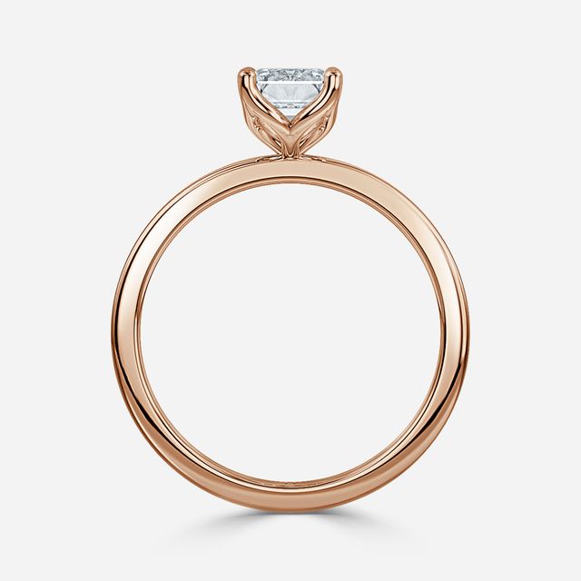 Delaila Rose Gold Flower Engagement Ring