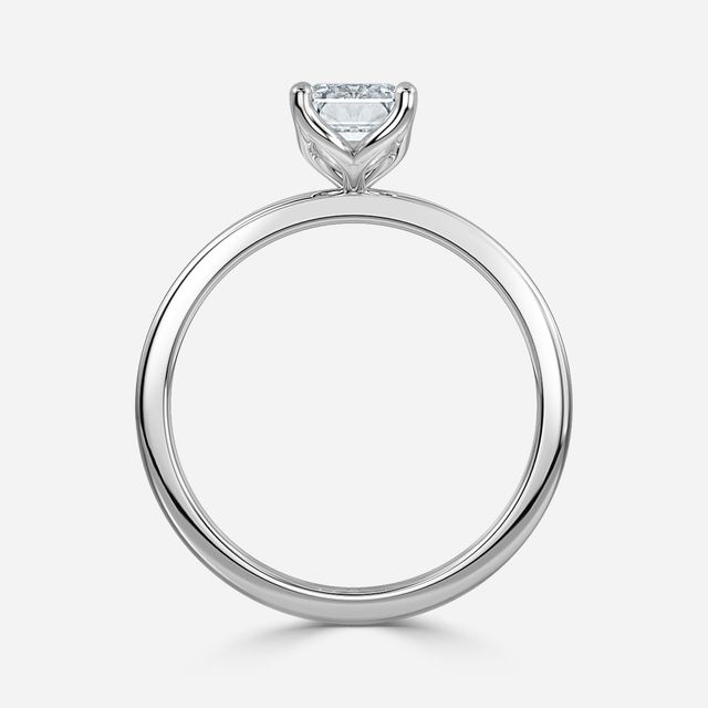 Delaila White Gold Flower Engagement Ring